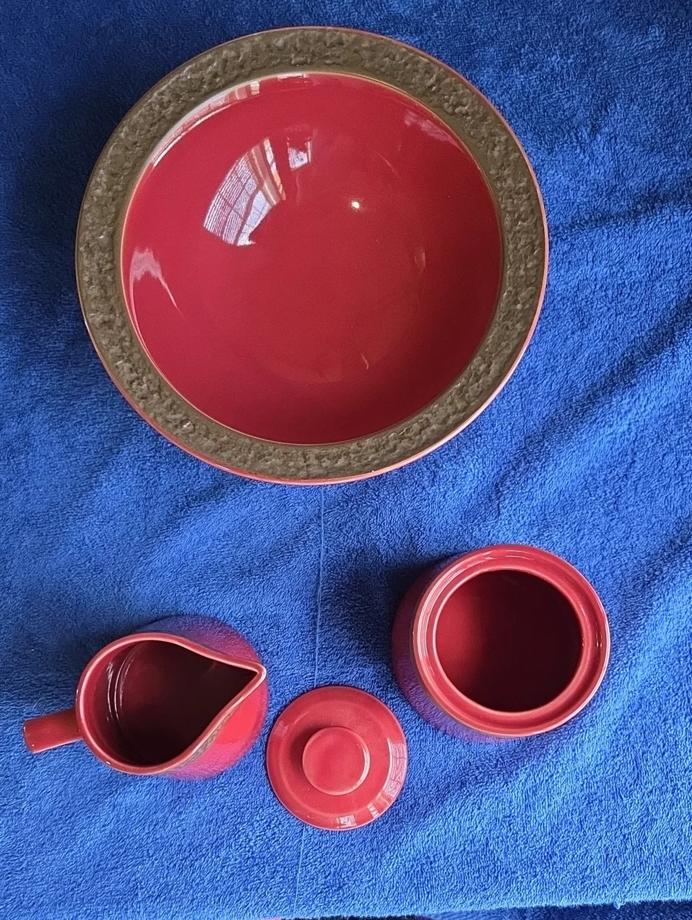 Sango Rustic Cramberry Stoneware